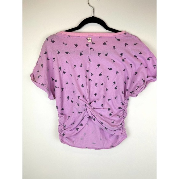 Gently Used Intimately Free People Lavender Twist-back Tee - Picture 4 of 7